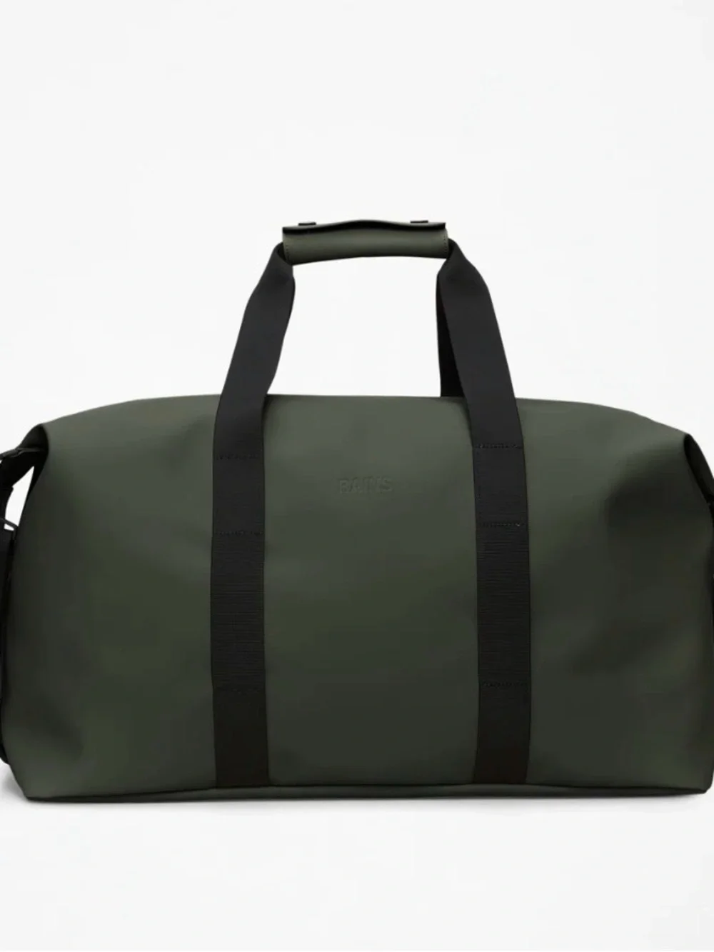 Rains Hilo Weekend Gym Bag or Olive Green Duffel Bag with Black Straps